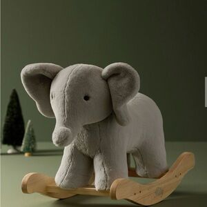 Pottery Barn Kids Gray Elephant Plush Rocker